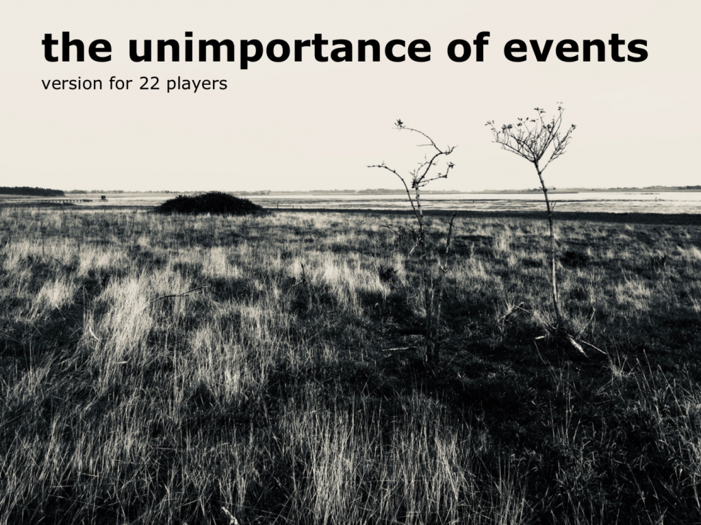   the unimportance of events